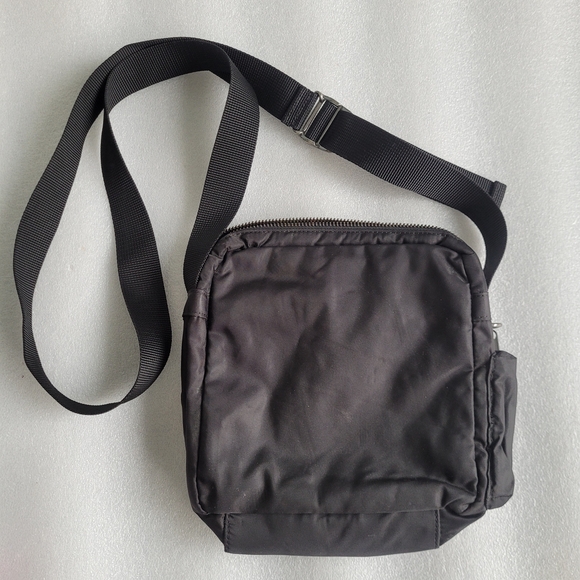 Y2K Esprit Nylon Crossbody Utility Bag Techwear Multi Zipper Pocket Black - Picture 6 of 14